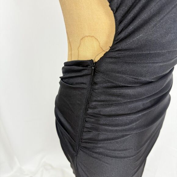 LA FEMME Style #28287 Open Back Gown 8 Black Evening Dress Sexy Prom Formal B54 - Picture 6 of 8